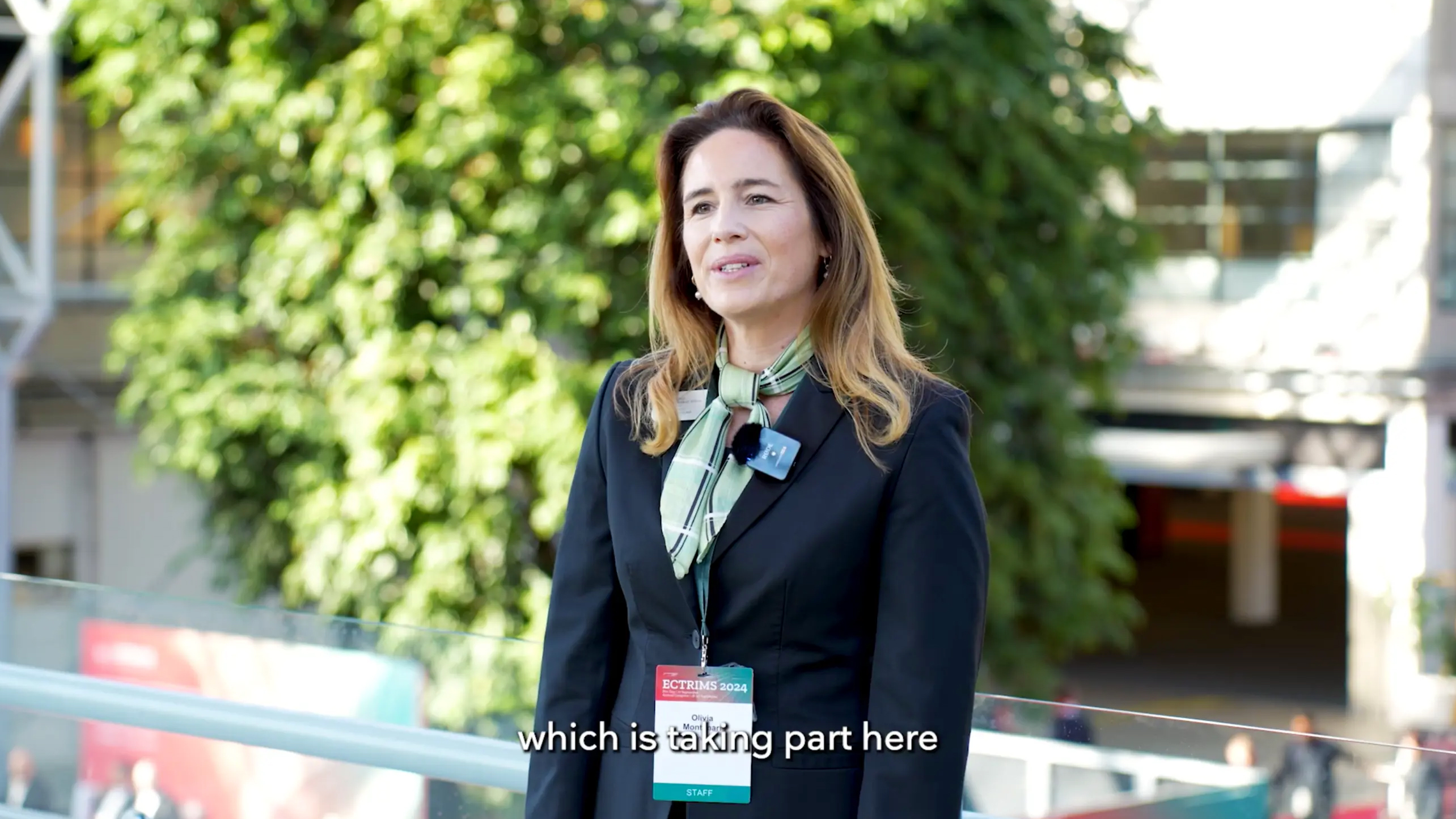 Olivia Montanari deler sin oplevelse fra ECTRIMS 2024-konferencen i en videotestimonial